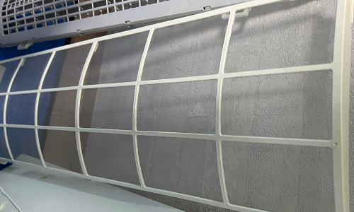 에어컨 필터 오염 청소 후 사진