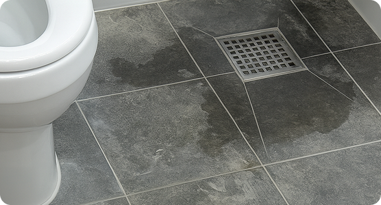 욕실 공간 청소 전